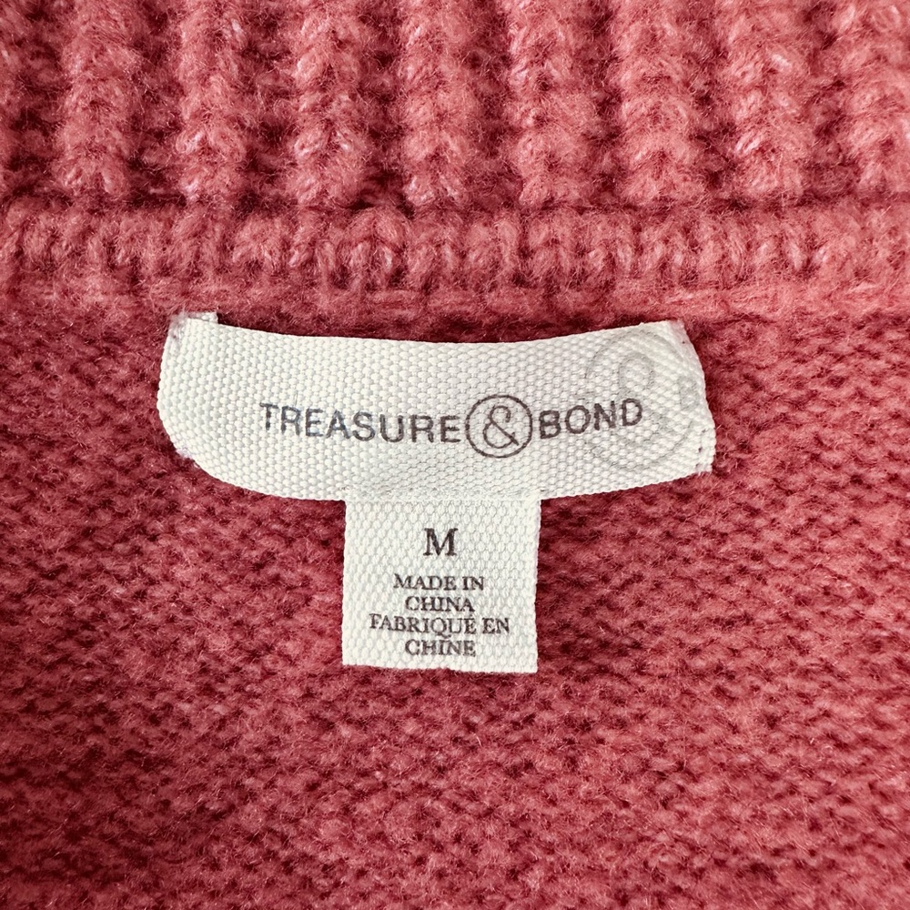 Treasure & Bond Apricot Cropped Sweater, Size M. Excellent Pre-owned Condition - Picture 4 of 5